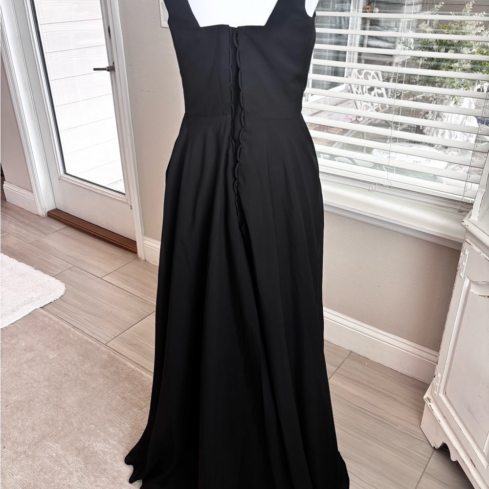 NWOT Basic Black Dress Sleeveless Square Neckline NWOT Size M/8 - Picture 5 of 9